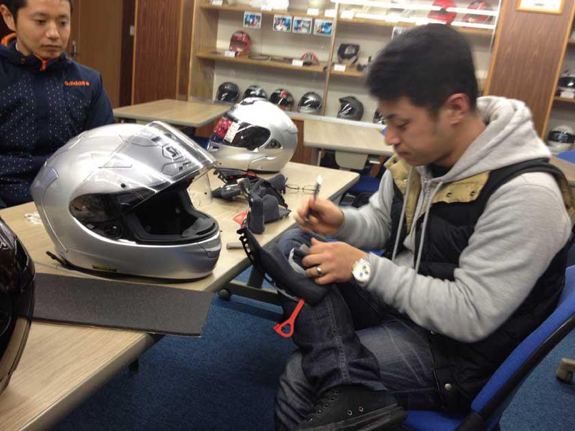 SHOEIヘルメット講習&茨城工場見学　その壱_b0163075_2236422.jpg