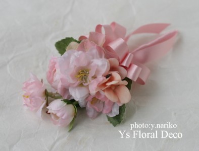 桜をいれたブーケ&花冠_b0113510_1628202.jpg