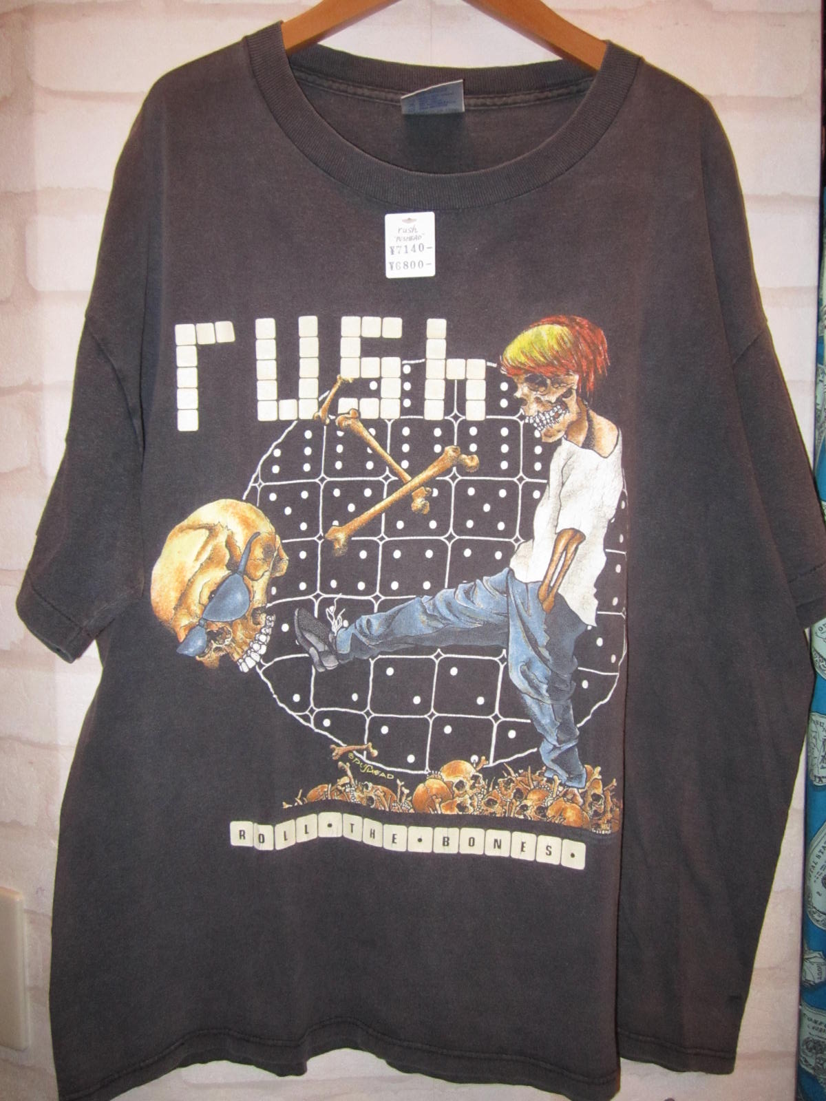 rush (ラッシュ)　ROLL THE BONE Tシャツ 91年　PUSHEAD_f0181819_1934114.jpg