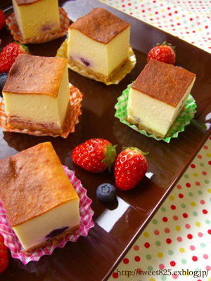 スクエア型でチーズケーキ 手作りお菓子大好き Sweets5