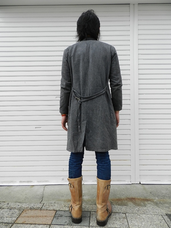 French Black chambray atelier coat dead stock 2012 spring snaps_f0226051_22172629.jpg