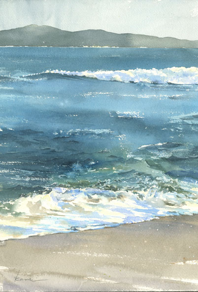 海 水彩画 : はるさき水彩画blog
