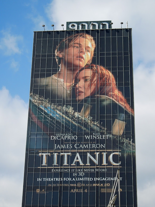 3dタイタニック L Aのビルを使った巨大ポスター Leonardo Dicaprio 3dタイタニック L Aのビルを使った巨大ポスター Leonardo Dicaprio