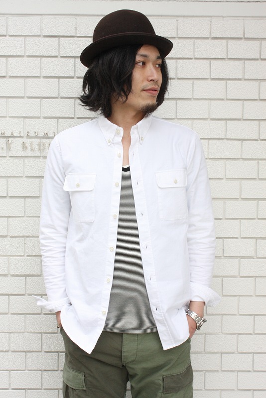 ”WHITE”SHIRT＋”CARGO”PANTS_f0212574_21383876.jpg