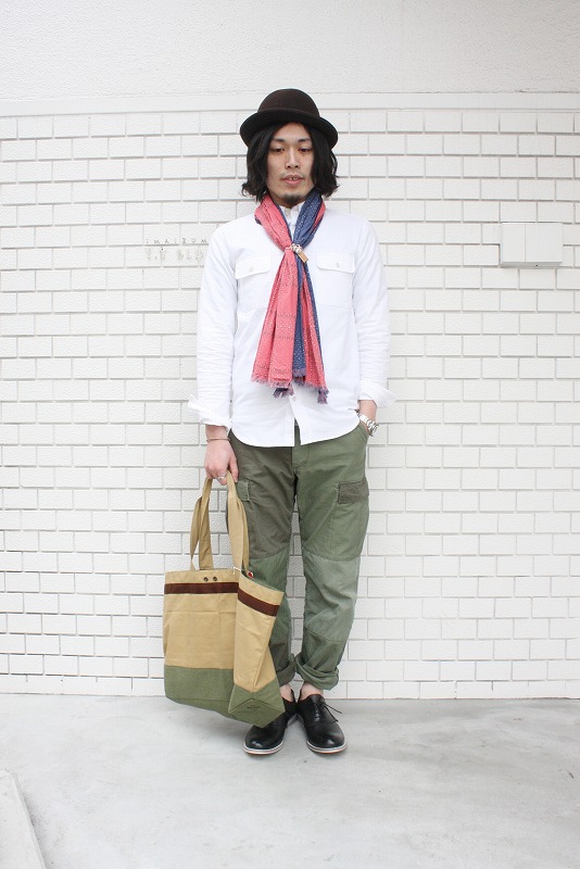 ”WHITE”SHIRT＋”CARGO”PANTS_f0212574_21593627.jpg