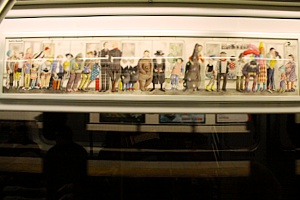 ニューヨークの地下鉄は車内も美術館???　Sophie BlackallさんのMissed Connections_b0007805_23532183.jpg