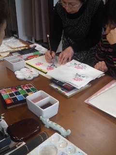 墨彩画教室の皆さまです～春がいっぱいです_f0180576_23242080.jpg