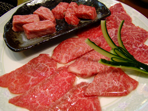 「亀戸　焼肉処 寛（かん）の和牛得盛り、寛盛り、切り落とし」_a0000029_133939.jpg