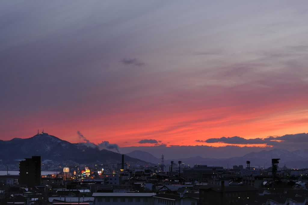 函館山に夕陽_c0246358_357760.jpg