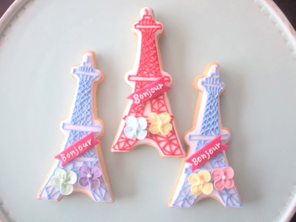 エッフェル塔のアイシングクッキー かわいいお菓子 Micarina Atelier Diary
