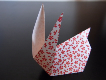 イエローベシャメルとパスタのオーブン焼き ☆ Origami Ⅲ うさぎ_b0246303_435327.jpg