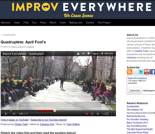 ニューヨークの街角即興集団、Improv Everywhereのエイプリル・フール_b0007805_2092013.jpg