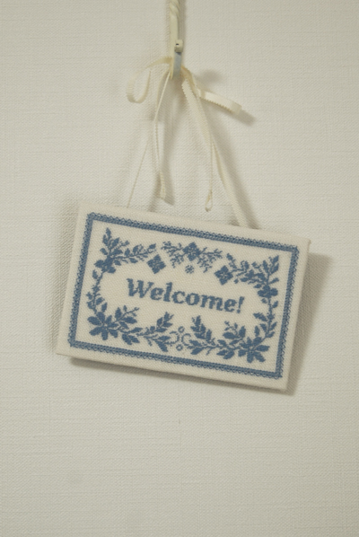 プチポワンでwelcomeボード 03 Cross Sketch