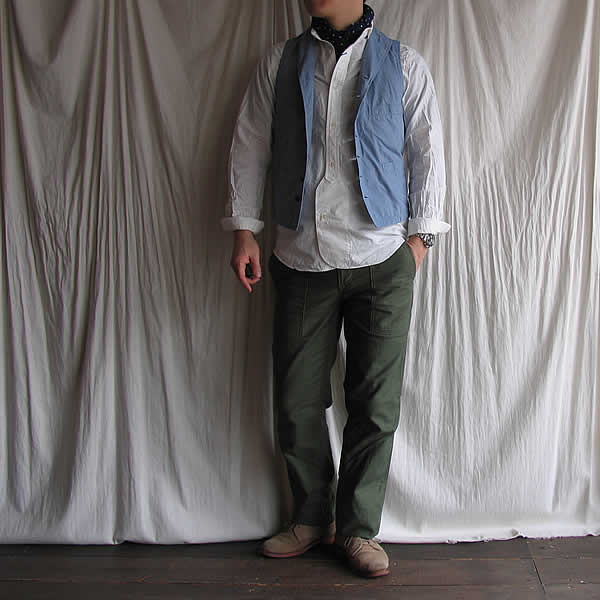 NIGEL CABOURN (ナイジェルケーボン)　『BRITISH OFFICERS SHIRT　(DUNGAREE)』_c0181543_0531128.jpg