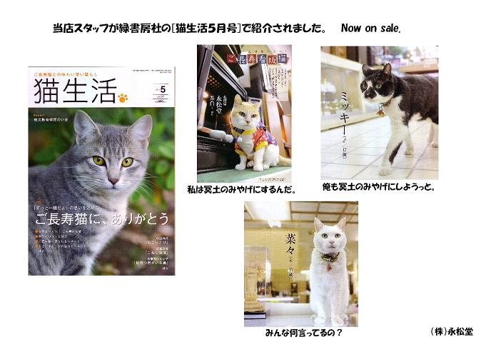 当社スタッフが緑書房社の「猫生活５月号」に出てます。_b0151490_13105813.jpg