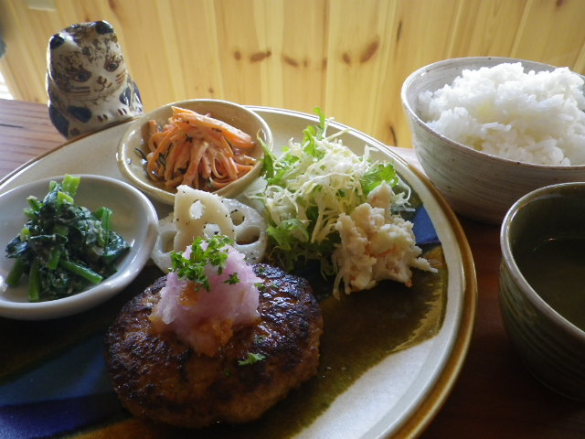 いろどり野菜と おろしハンバーグ_b0207642_13323687.jpg