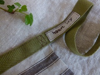cafe apron ブラウンのストライプリネンで♪_a0165160_633620.jpg