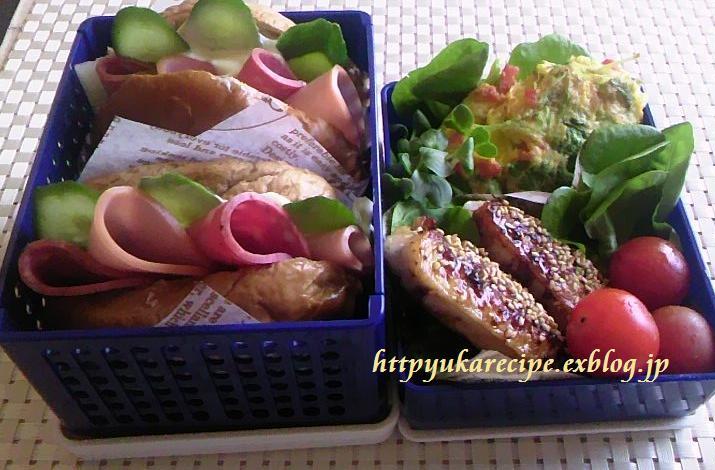 食べやすい手羽先とハムチーズサンドのお弁当 Yuka Sレシピ