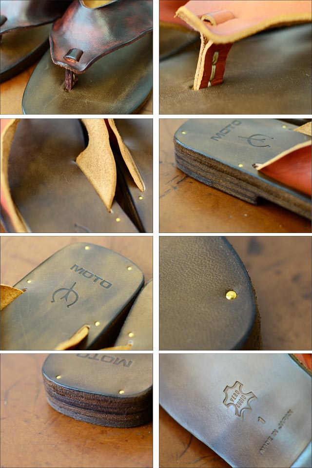 moto leather＆silver[モトレザー] レザートングサンダル 【1639