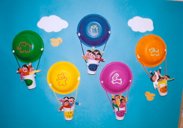 気球にのろう 壁面装飾 早未恵理の あそび Tips