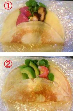 ホットケーキMIXでおかずクレープ&残り野菜のマリネ_e0274872_11234429.jpg