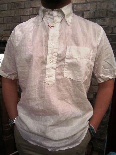 \"SERO\" COTTON LINEN WHITE P/O SHIRTS ご紹介 & お知らせ_f0191324_0212556.jpg