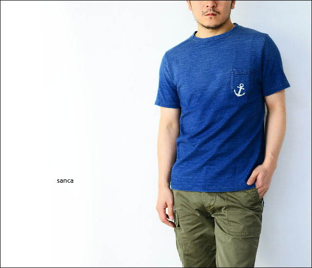 Sanca [サンカ] INDIGO 天竺 POCKET CREW T 「ポケットクルーネックTシャツ」 [S12STS06] MEN\'S_f0051306_14373225.jpg