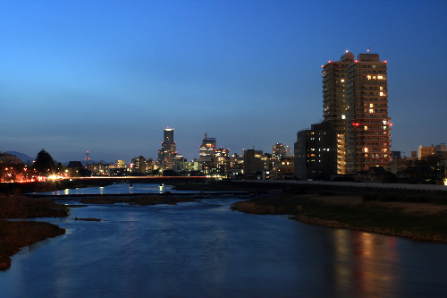 広瀬橋からの夜景 宮城県仙台市 963 77