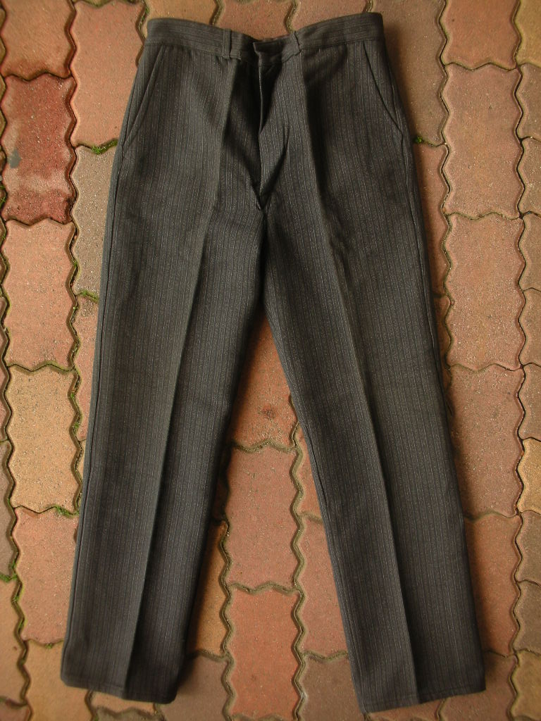 1950\'S DEADSTOCK EURO COTTON STRIPE WORK TROUSERS_c0187684_16565152.jpg