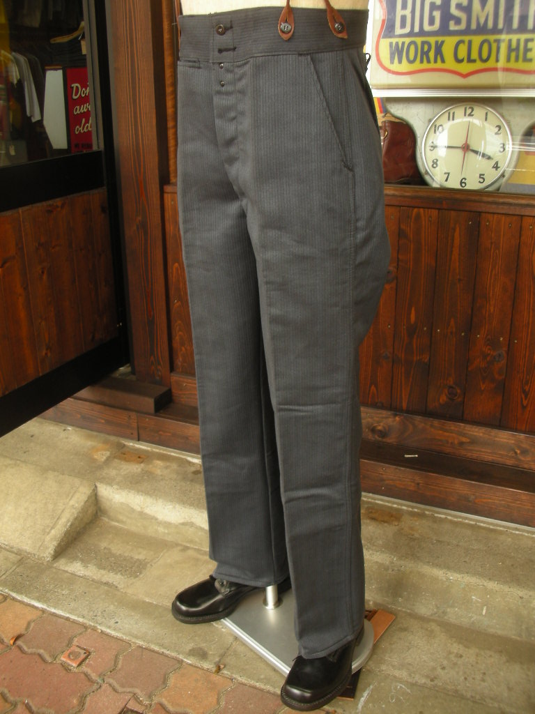 1950\'S DEADSTOCK EURO COTTON STRIPE WORK TROUSERS_c0187684_1701981.jpg