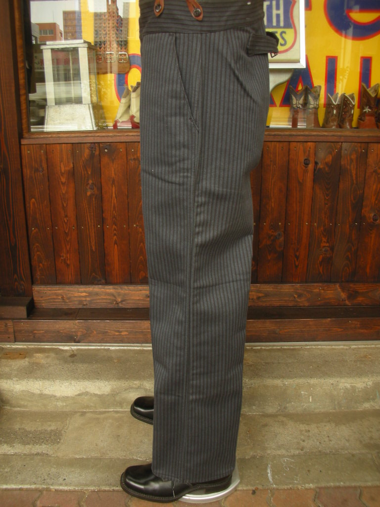 1950\'S DEADSTOCK EURO COTTON STRIPE WORK TROUSERS_c0187684_1705793.jpg