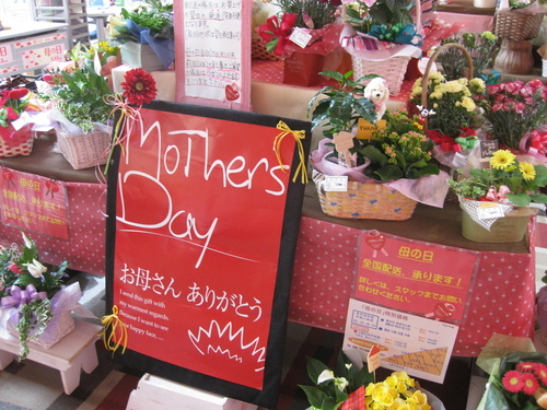 イオンりんくう泉南店の母の日の特設会場 ブレスガーデン Breath Garden 大阪 泉南のお花屋さんです