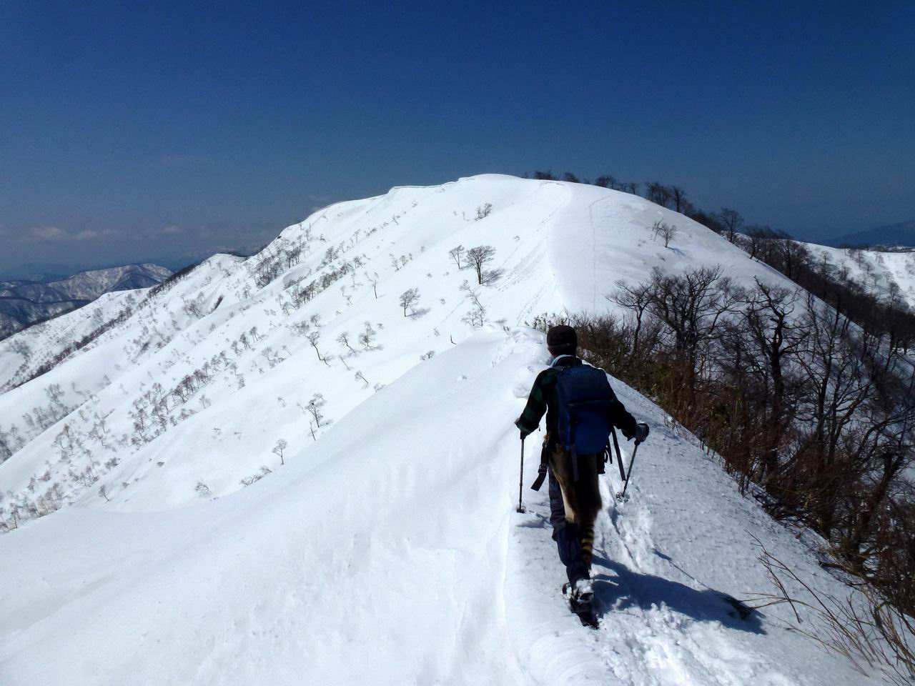 上谷山－江越国境尾根のスノーシューハイク_e0110500_2123279.jpg