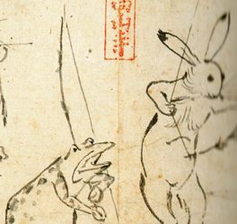 鳥獣人物戯画　＠NHK BSプレミアム:　額縁をくぐって物語の中へ_b0044404_10352637.jpg