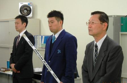 アイスホッケー世界u18選手権出場選手表敬 がんばれ長野 アイスホッケー世界u18選手権出場選手表敬 がんばれ長野