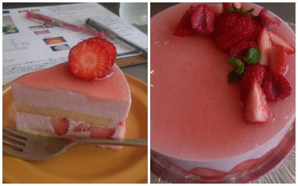 イチゴのムース ブルーベリーのレアチーズケーキ Ciel