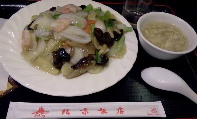 海鮮あんかけ焼そば@北京飯店_c0212604_20353776.jpg