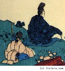 葛飾北斎《百人一首　姥がゑとき》 41-50_b0044404_21214125.jpg