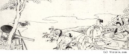 葛飾北斎《百人一首　姥がゑとき》 41-50_b0044404_23233363.jpg