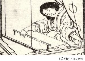 葛飾北斎《百人一首　姥がゑとき》 41-50_b0044404_19224320.jpg