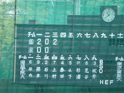國學院大対東農大 5月7日 東都大学野球2部_b0166128_13592473.jpg