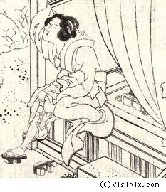 葛飾北斎《百人一首　姥がゑとき》 81-90_b0044404_15235330.jpg