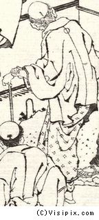葛飾北斎《百人一首　姥がゑとき》 81-90_b0044404_15584970.jpg