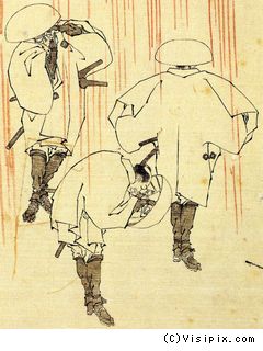 葛飾北斎《百人一首　姥がゑとき》 81-90_b0044404_2016848.jpg