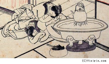 葛飾北斎《百人一首　姥がゑとき》 81-90_b0044404_2120413.jpg