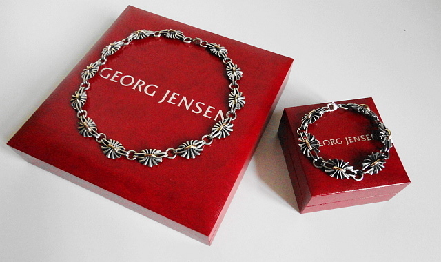 GEORG　JENSEN　シルバー　＋　K18ゴールド　ネックレス　＆　ブレスレット　no.３９４_f0182951_15404356.jpg