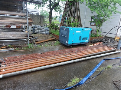 消雪ハウスに使う井戸の洗浄_a0084753_14514497.jpg