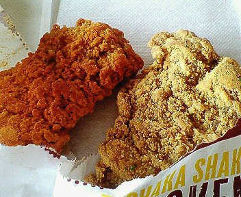 マクドナルド：「ジューシーチキンフィレオ」と「シャカシャカチキン」チーズとレッドペッパーを食べた_c0014187_2041497.jpg