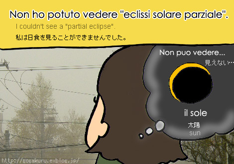 イタリア語日記 日食は雲の陰 ほかの国のコトバ ８言語つまみぐい