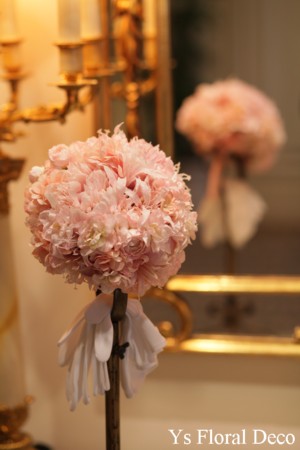 桜のブーケと花冠 ホテルミラコスタのおふたりへ_b0113510_02015100.jpg